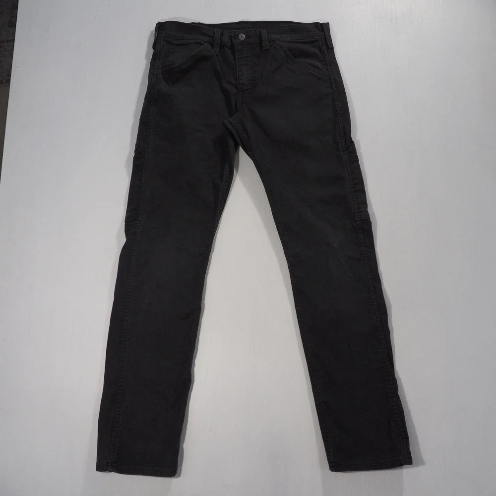 Levis 511 Workwear Jeans Men 32x32 Black Slim Cargo Canvas Utility Streetwear